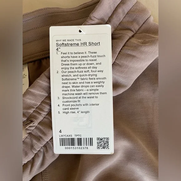 Lululemon Softstreme High-Rise Short 4" NWT Size4 - Picture 11 of 12